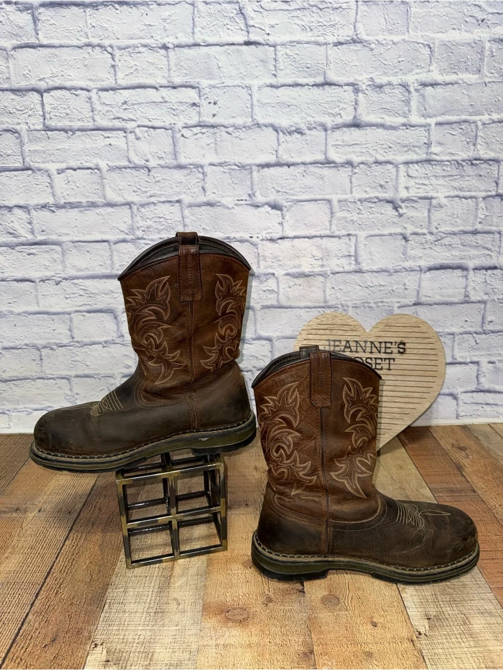 Irish Setter Men's Brown Leather Steel Toe Boots Size 12 E2 EE